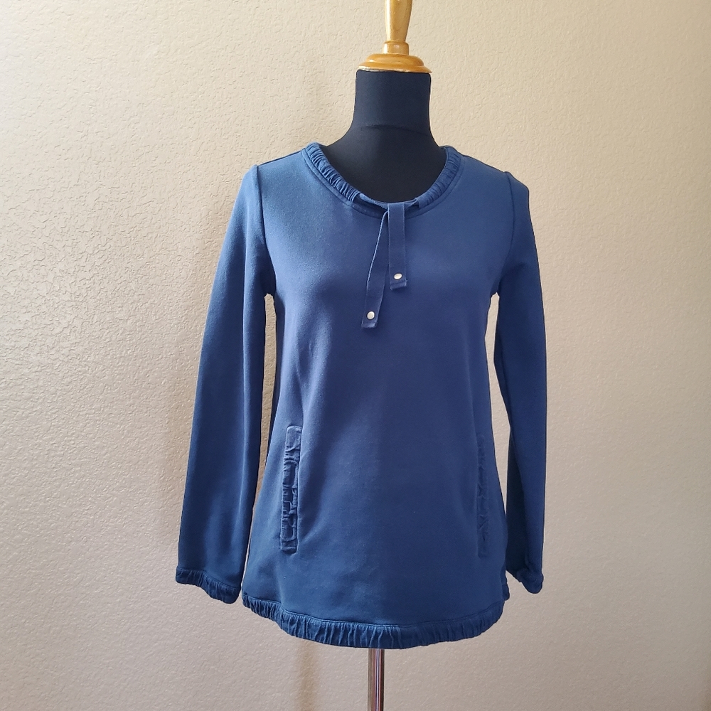 NWOT Soft Surroundings Pullover Sweater Sweatshirt PS Navy Blue New